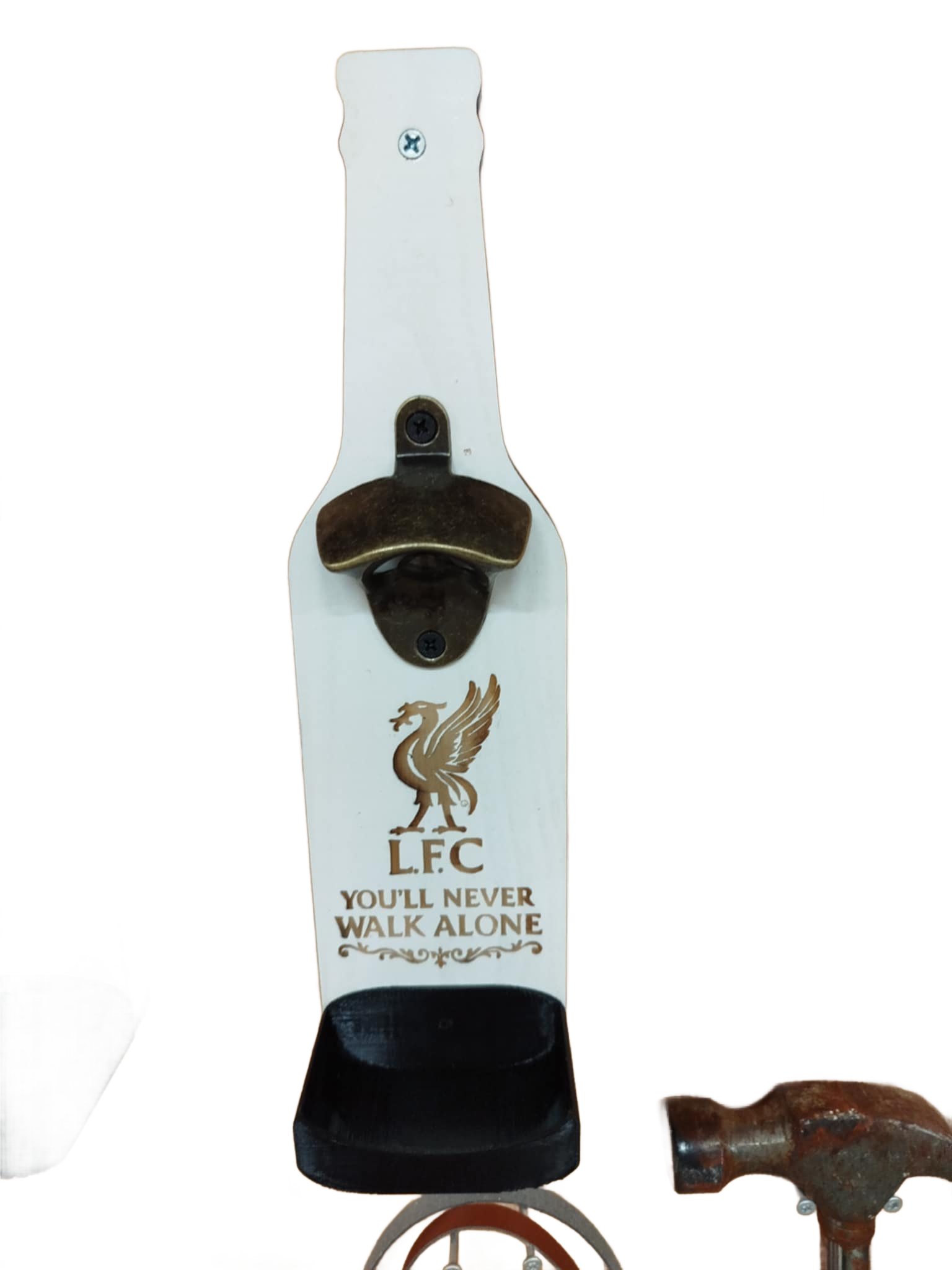 Vegghengt flaskeåpner