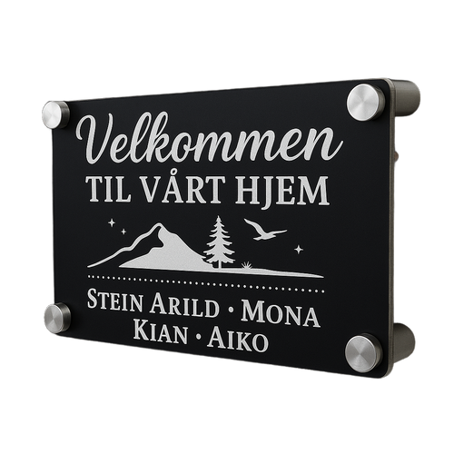 Dørskilt i akryl